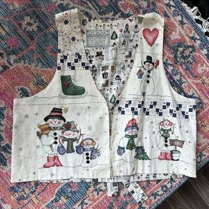 Festive Snowman Print Vest